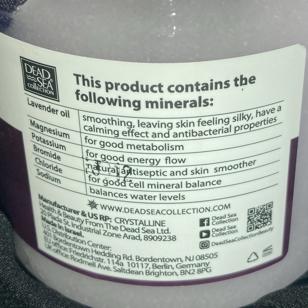 DEAD SEA COLLECTION LAVENDER SALT SCRUB - Picture 4 of 5